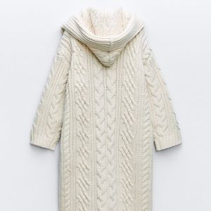 Zara cable knit coat never been worn